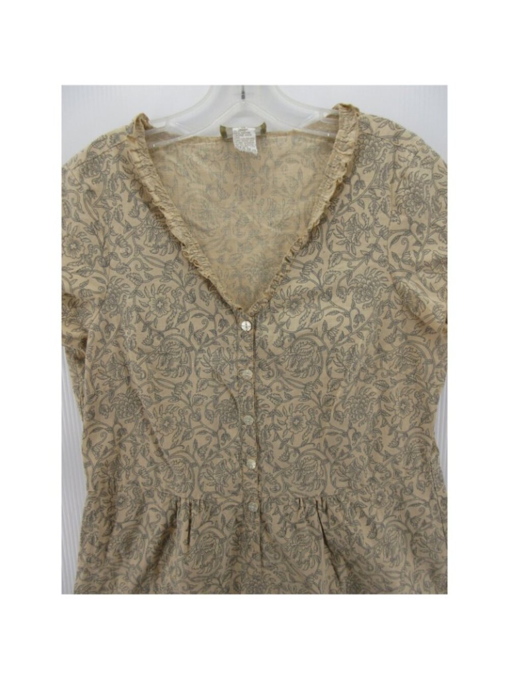 VGT The Territory Ahead Dress 14 Fit Flare Henley Floral Cottagecore - Picture 2 of 10